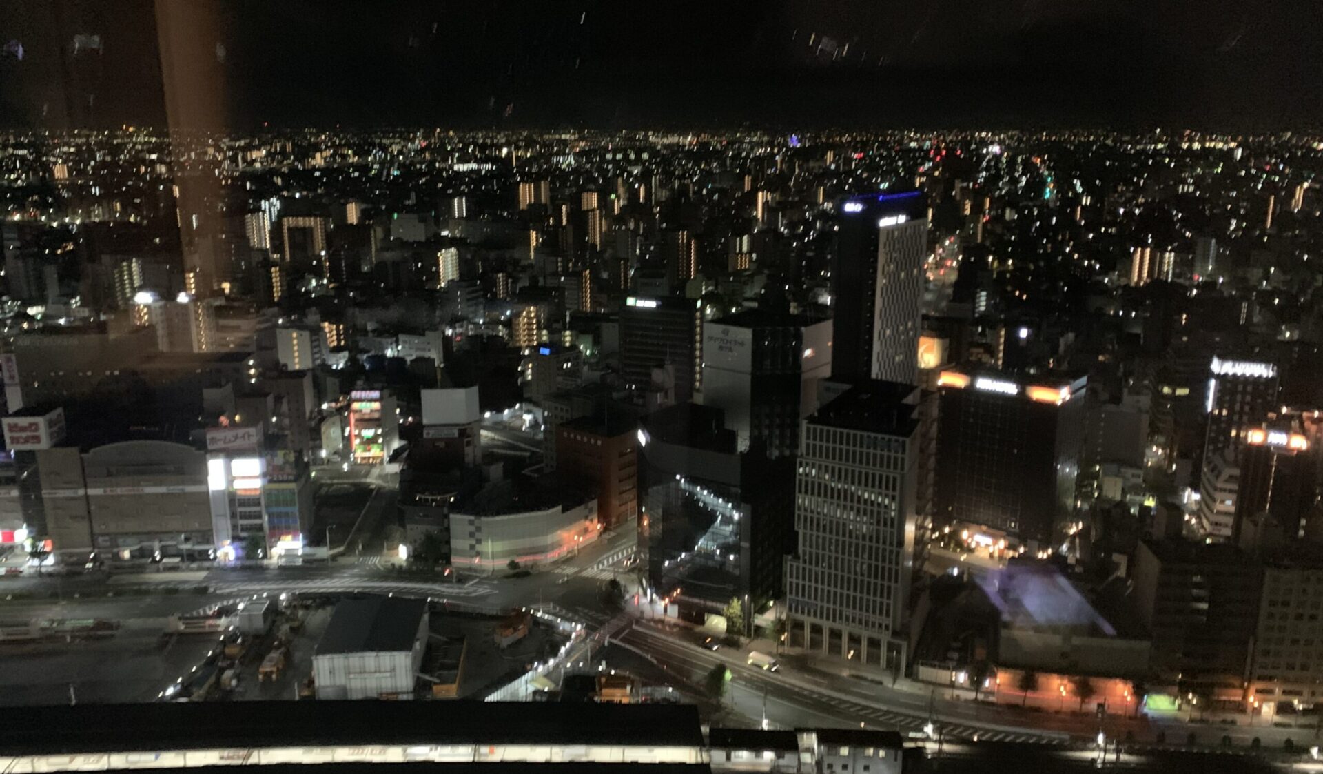 名古屋JRゲートタワーホテル　客室からの景色　夜景