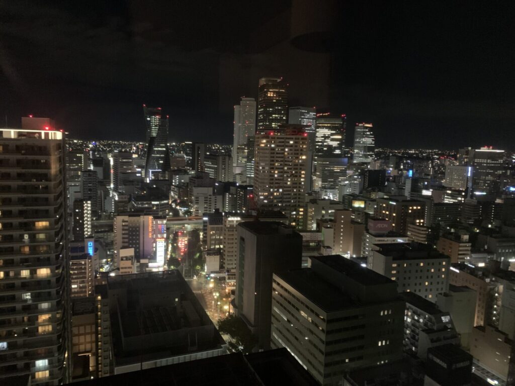 ヒルトン名古屋　客室からの景色　夜景
