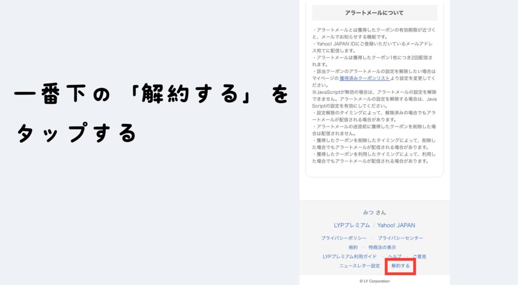 LYPプレミアム　やめる方法　解約の仕方　できない