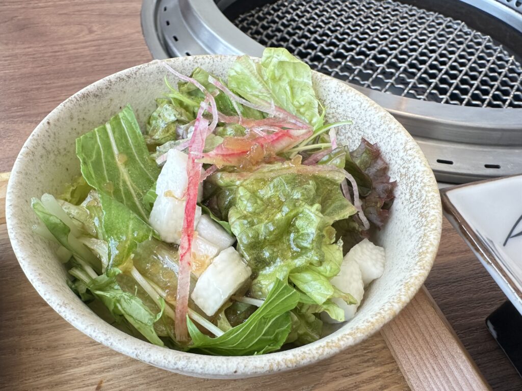 しゃぶしゃぶと焼肉わにくミッドランドスクエア4階 わにくもりランチ サラダ