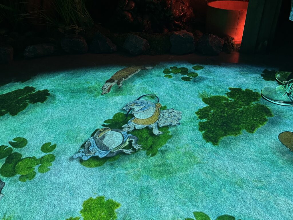 動き出す妖怪展 体験型 妖怪裏小路 カエルの池